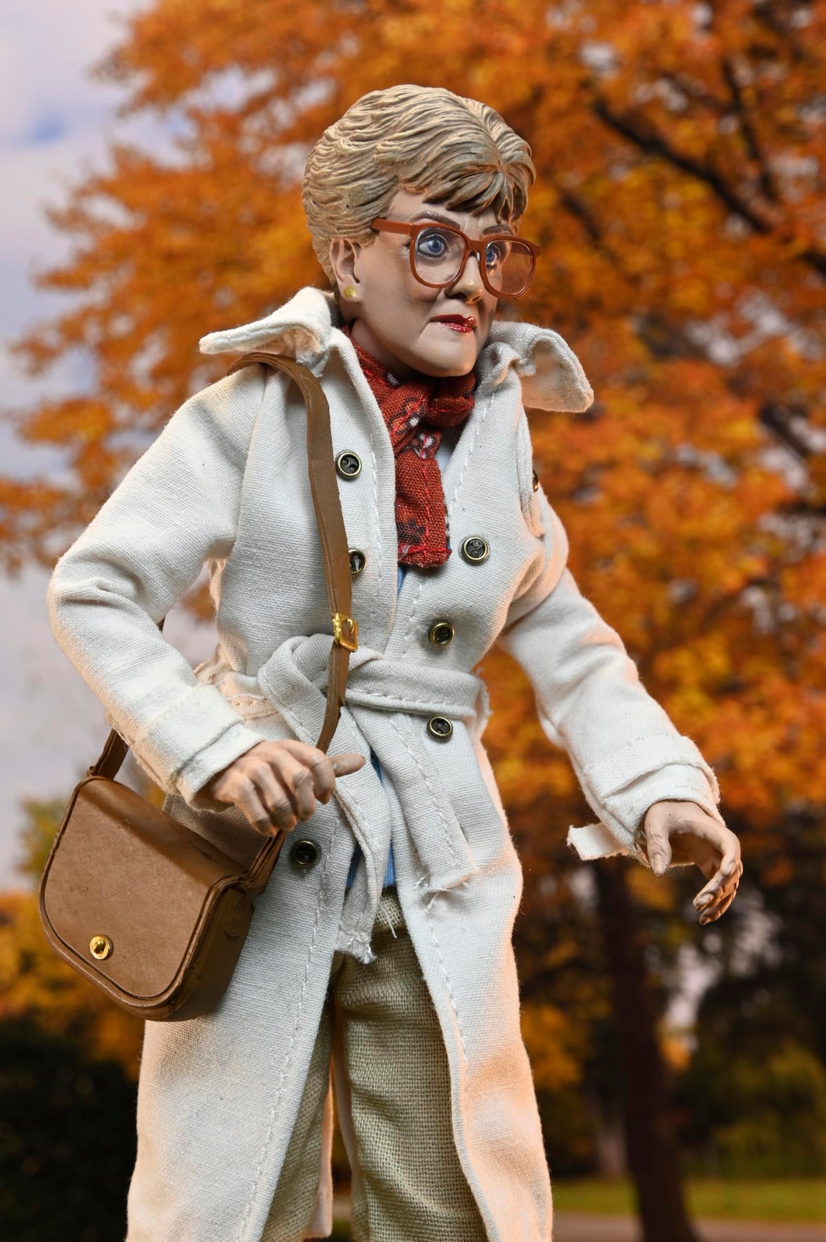 NECA Jessica Fletcher figure with handbag and flashlight, versatile display props