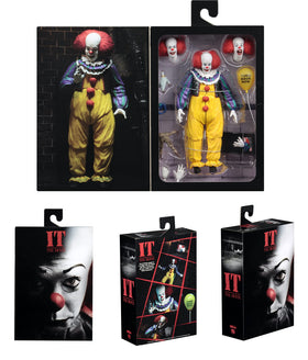 NECA Pennywise 1990 with three interchangeable heads for versatile poses.