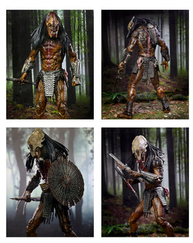 NECA Prey figure featuring mask and weapons for dramatic action posing
