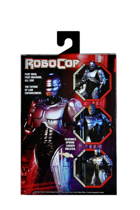 NECA Robocop window box packaging showcases collector-friendly display.