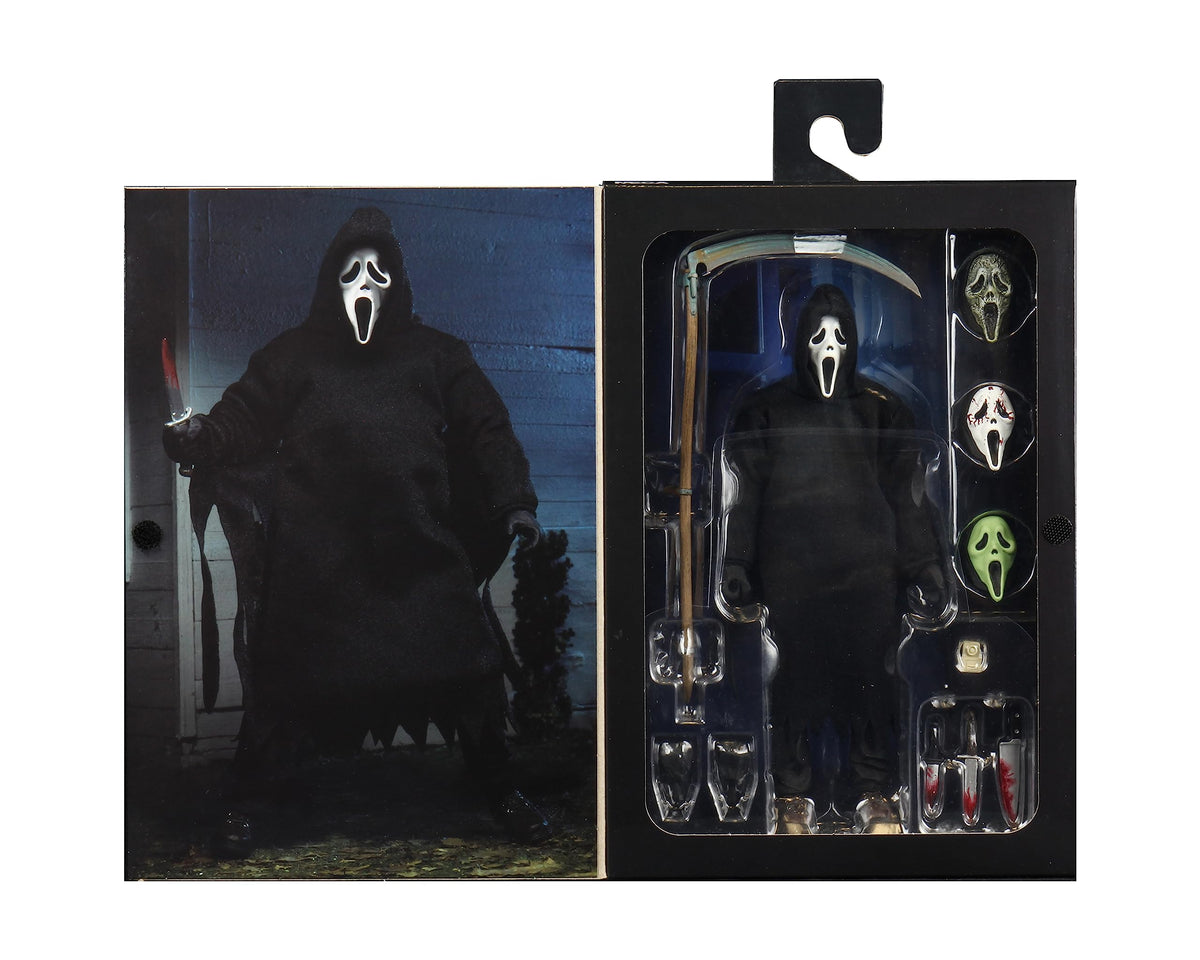 NECA Ghost Face figure showcasing knives included
