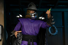 NECA Shredder 1:7-scale figure close-up details highlight textured armor.