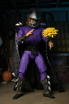 NECA Teenage Mutant Ninja Turtles Shredder packaging highlights authentic presentation.