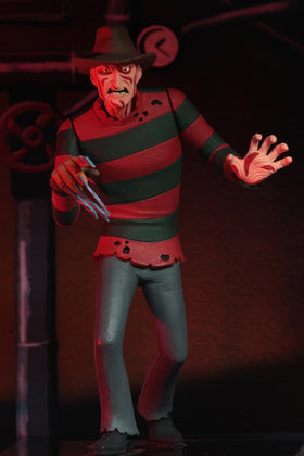 NECA Toony Terrors Freddy Krueger close-up face detail for collectors.