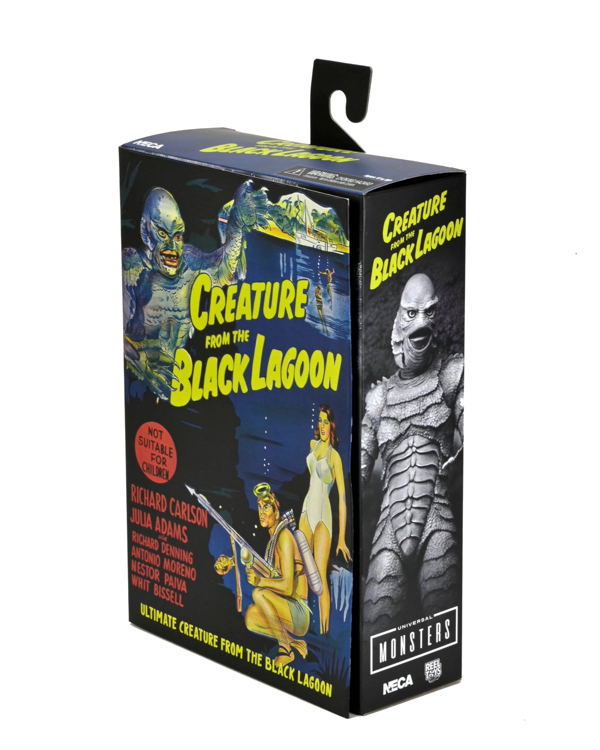 NECA Creature BW 7-inch figure silver-screen deco close-up head sculpt detail.