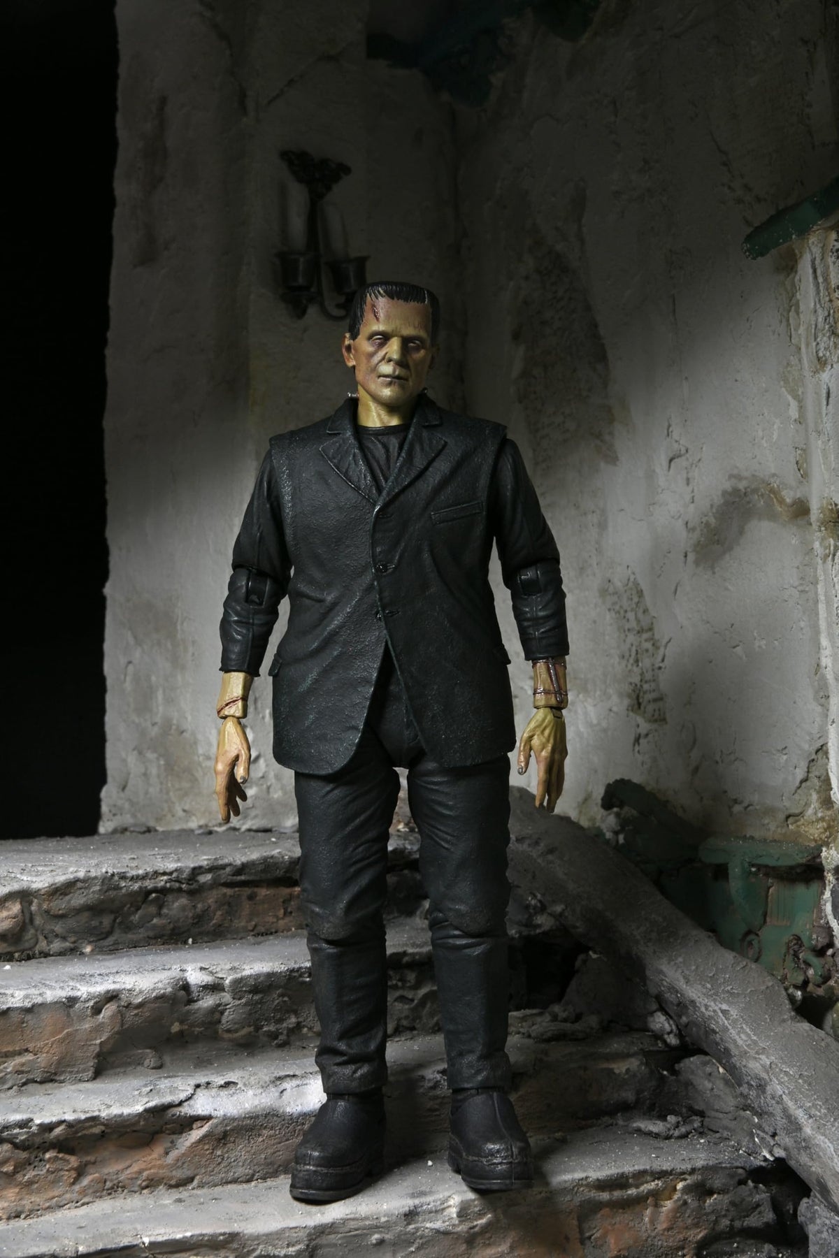NECA Universal Monsters Frankenstein color 7-inch figure in full display view for collectors