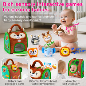 NECTAR BABY fox plush enhances tactile exploration and imaginative forest play.