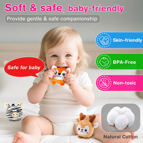 NECTAR BABY zebra plush offers vibrant textures to spark curiosity.