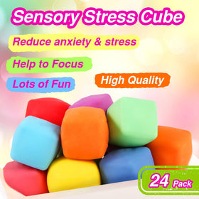 Neec stress cubes in bright colors ideal for quick desk breaks and focus.