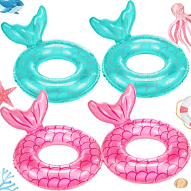 Neer mermaid pool float blue-green 60cm, high visibility and buoyancy for safe learning.