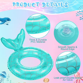 Neer mermaid pool float blue-green 60cm, ideal for splash sessions and playtime.