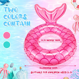 Neer mermaid pool float blue-green 60cm, bright design enhances water orientation.