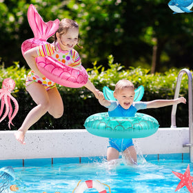 Neer mermaid pool float blue-green 60cm, quick setup for sunny days.