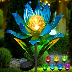 NEFELIBATE wind spinner lotus blue adds color and motion to your garden.