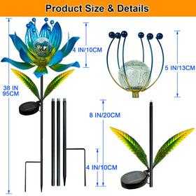 NEFELIBATE wind spinner stake-assembly shows easy outdoor setup in minutes.