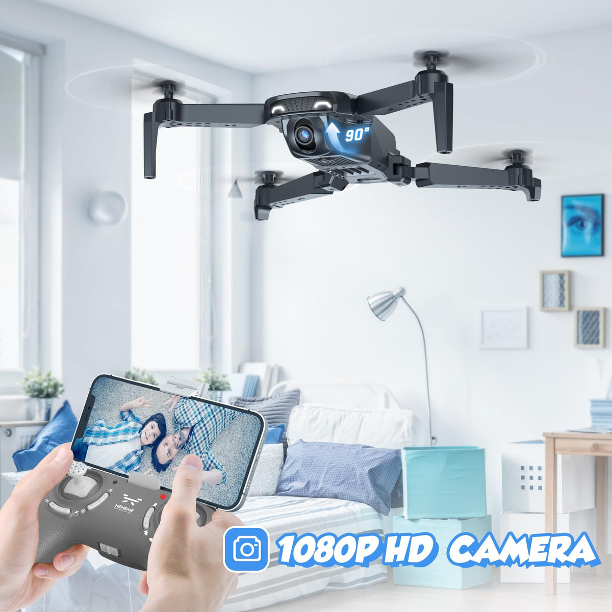 NEHEME Drones for Kids 1080p HD camera with NEHEME FPV app control