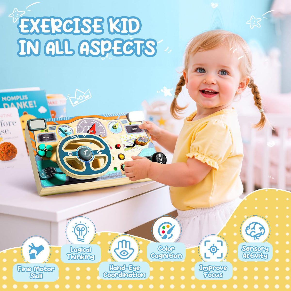 Neikko Busy Board map navigate enhances spatial awareness through exploration.