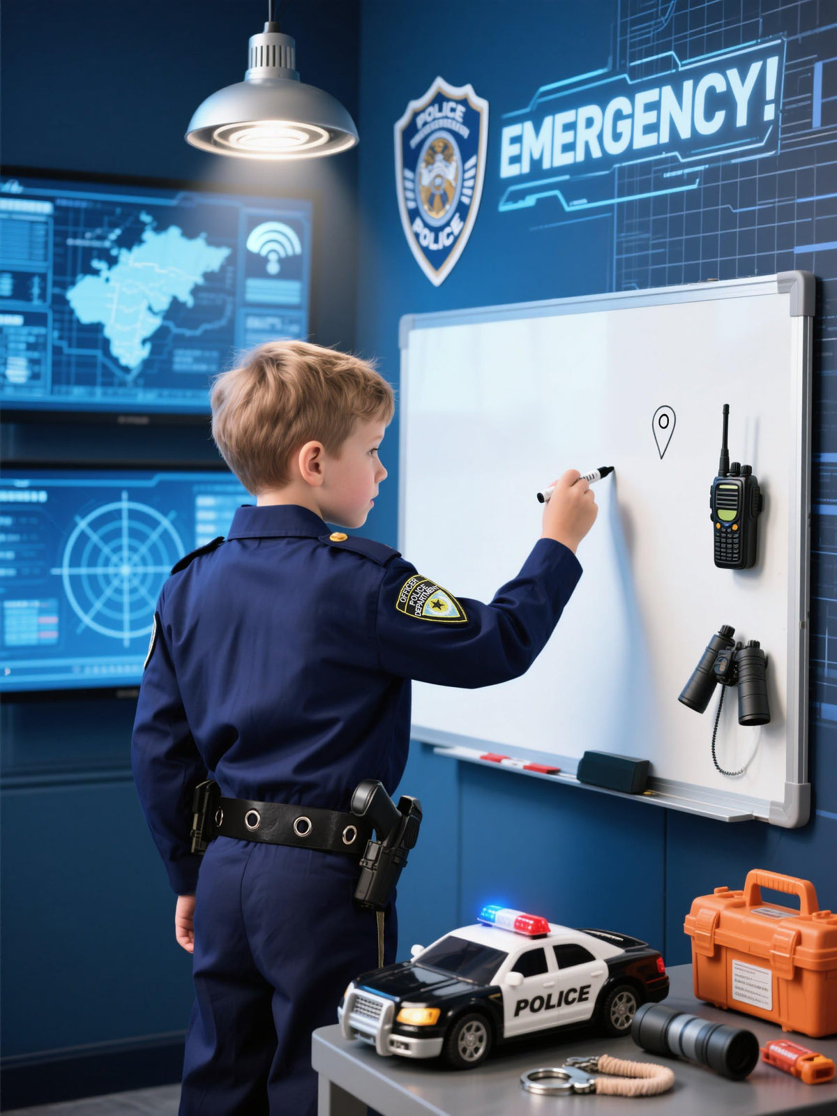 Neilyoshop kids police costume accessories set for complete role-play fun