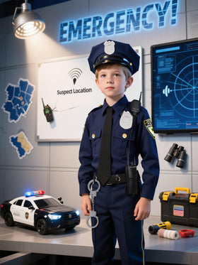 Neilyoshop kids police costume tie adds authentic look for themed parties