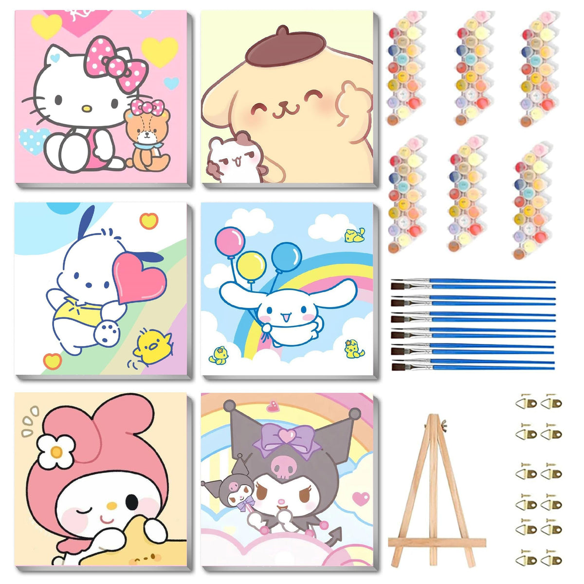 nekpiahu cartoon paint by numbers framed canvas for kids promotes creativity and focus