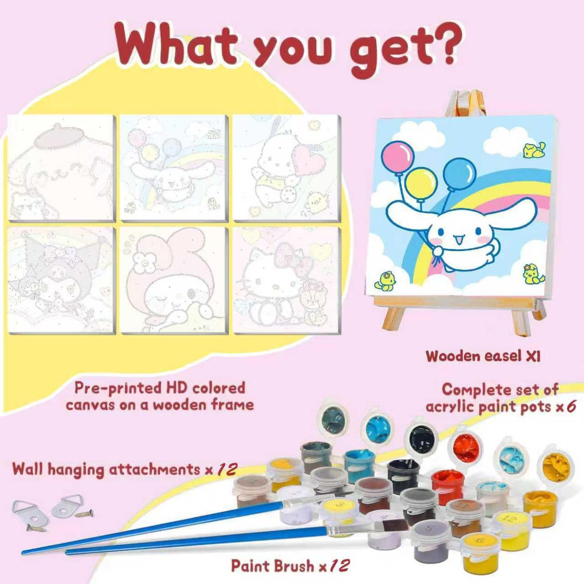 nekpiahu kids paint by numbers with easel included for easy setup