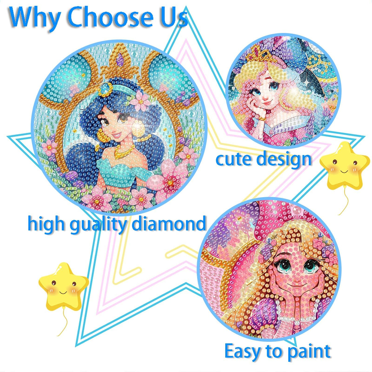 Nekpiahu round crystal diamonds kit adds sparkle to child-friendly art.