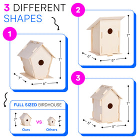 Neliblu birdhouse kit paints and brushes enable creative painting sessions.