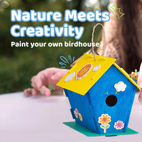 Neliblu DIY 12 Wooden Bird House Kit – two shapes and two sizes for variety