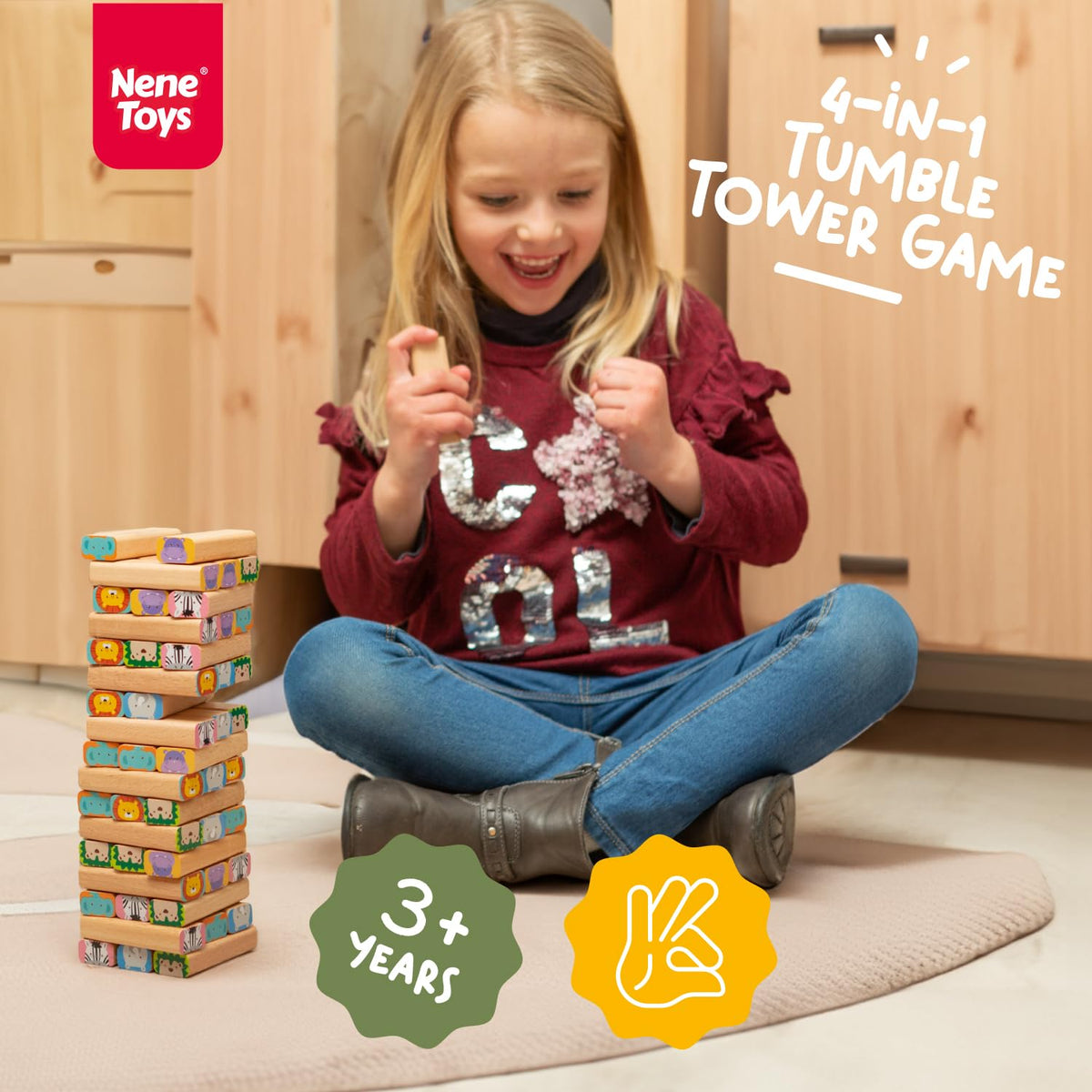 Nene Toys animal cards safari set introduces kids to animals during play.