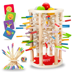 Nene Toys BallFall Jumbo hexagonal board with colorful sticks for hands-on learning.
