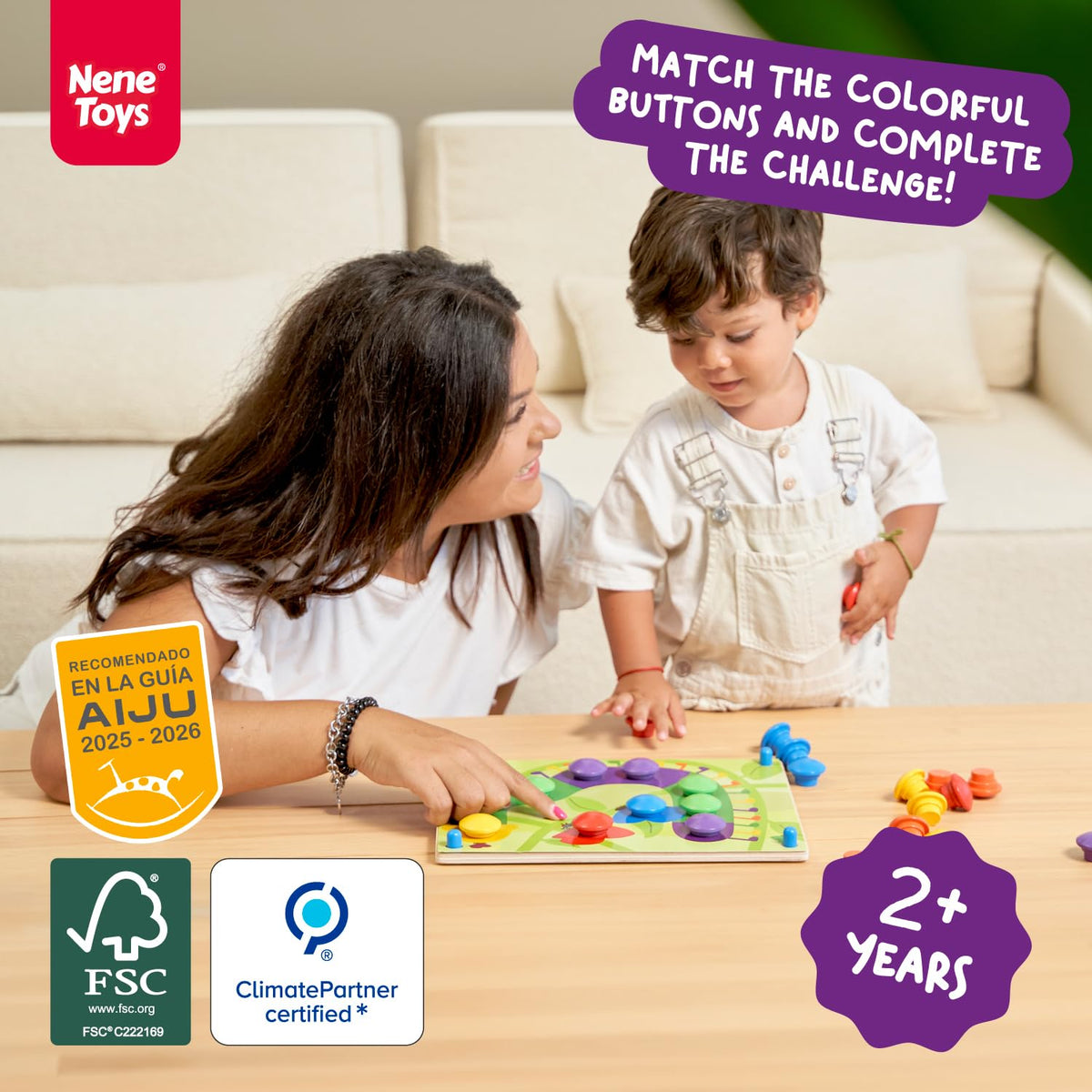 Nene Toys color cards set with 12 vibrant pictures for independent play.
