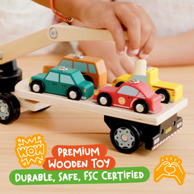 Rubber-lined wheels glide smoothly, protecting floors during play