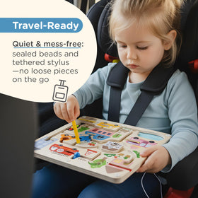 Nene Toys Magnetic Maze Board side slot emphasizing organized storage during play.