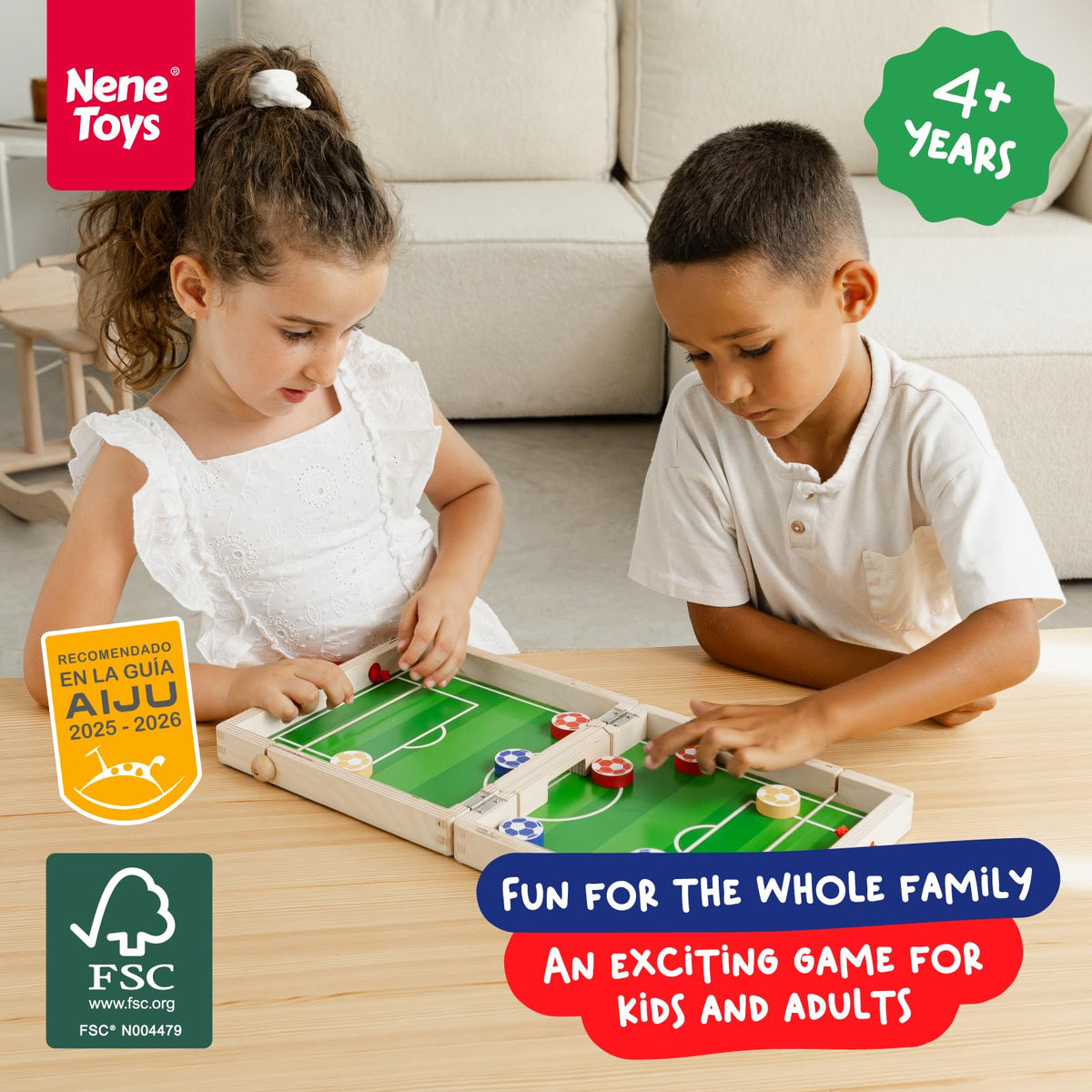 Nene Toys Sling Goal kids playing enhances focus and motor skills in a friendly match