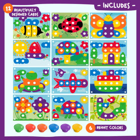 Nene Toys wooden nails invite precise placements and motor practice.