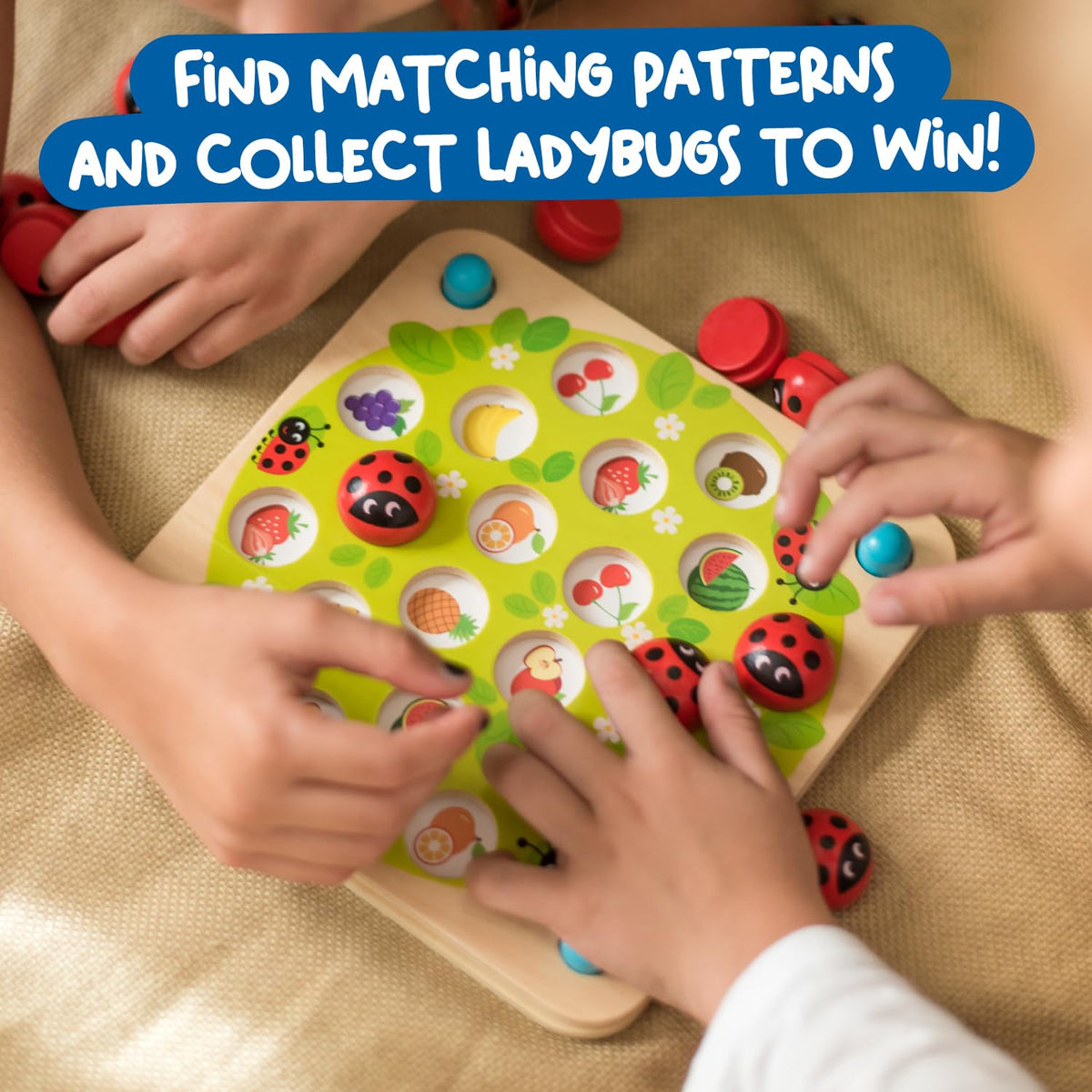 nenetoys ladybug garden set: eco-friendly wooden pieces designed for safe, long-lasting play