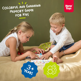 nenetoys wooden memory game play: hands-on learning through matching in a compact travel-friendly kit