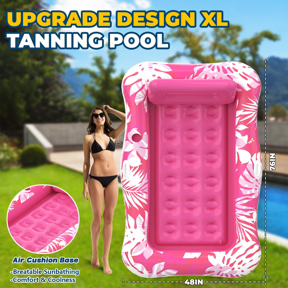 Nenrsl internal cooling holes keep you refreshed while floating on water.