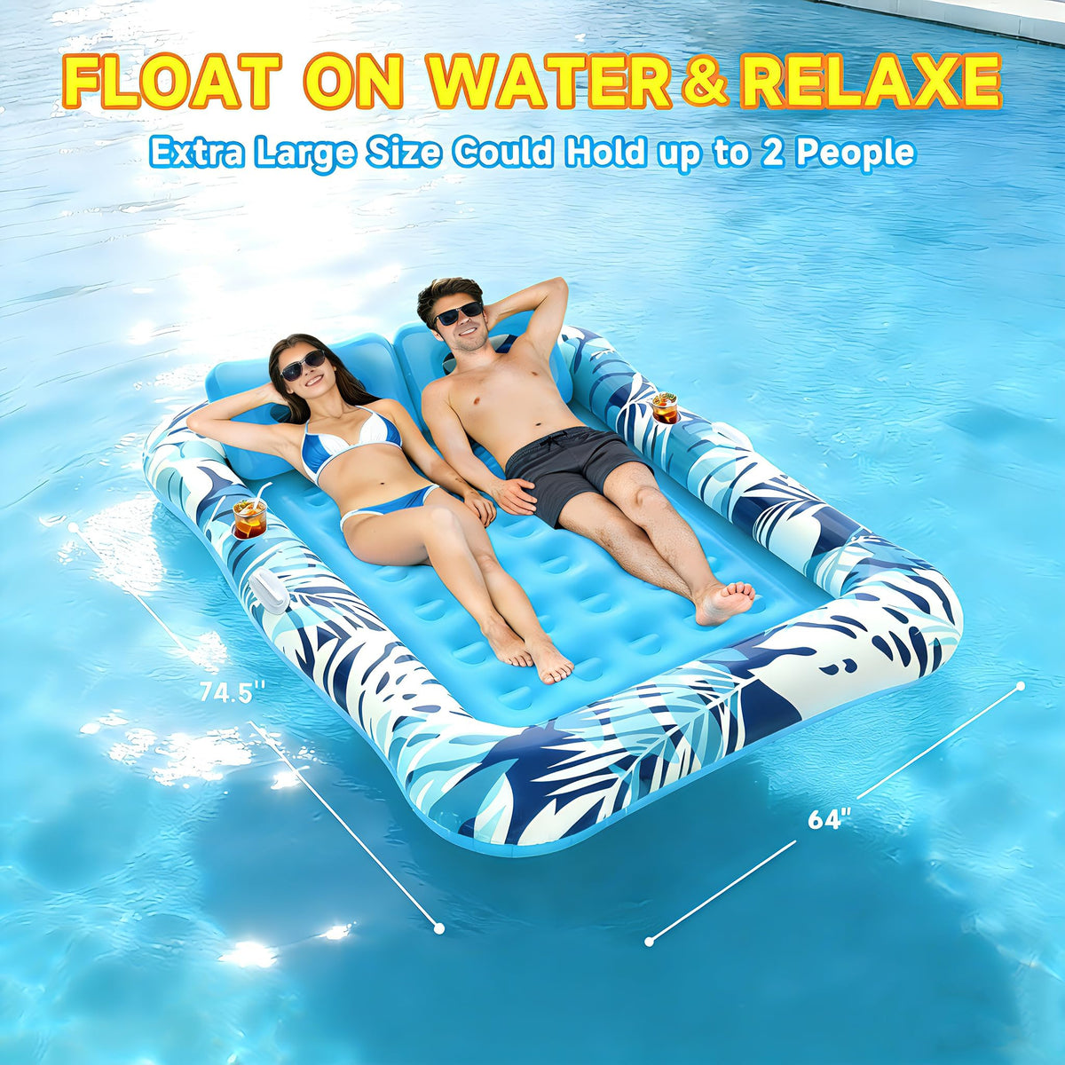 Nenrsl pool float features cooling holes to stay refreshed.