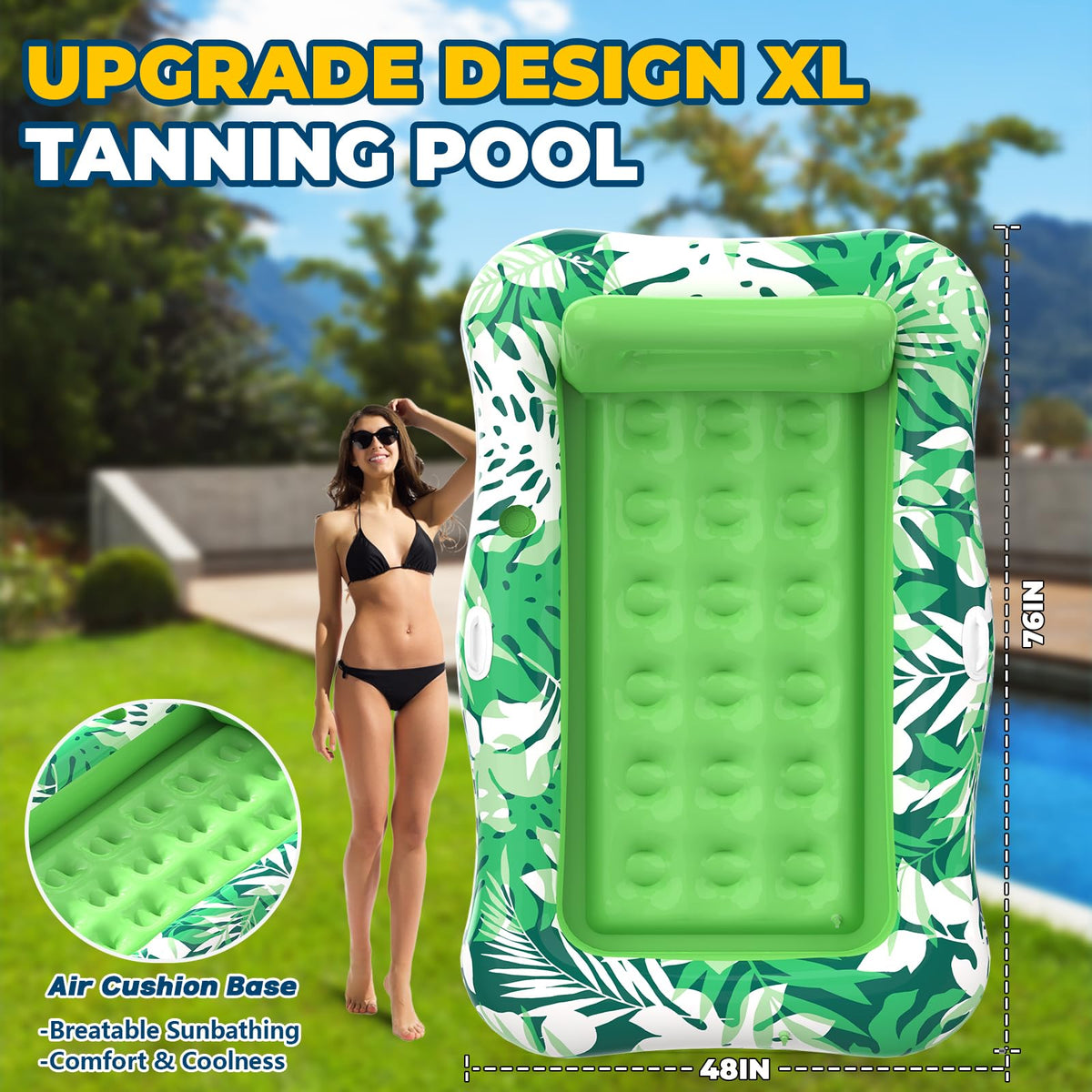 Nenrsl pool float built in cup holder for sipping while floating
