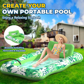 Nenrsl pool float headrest ergonomic design supports neck during tanning