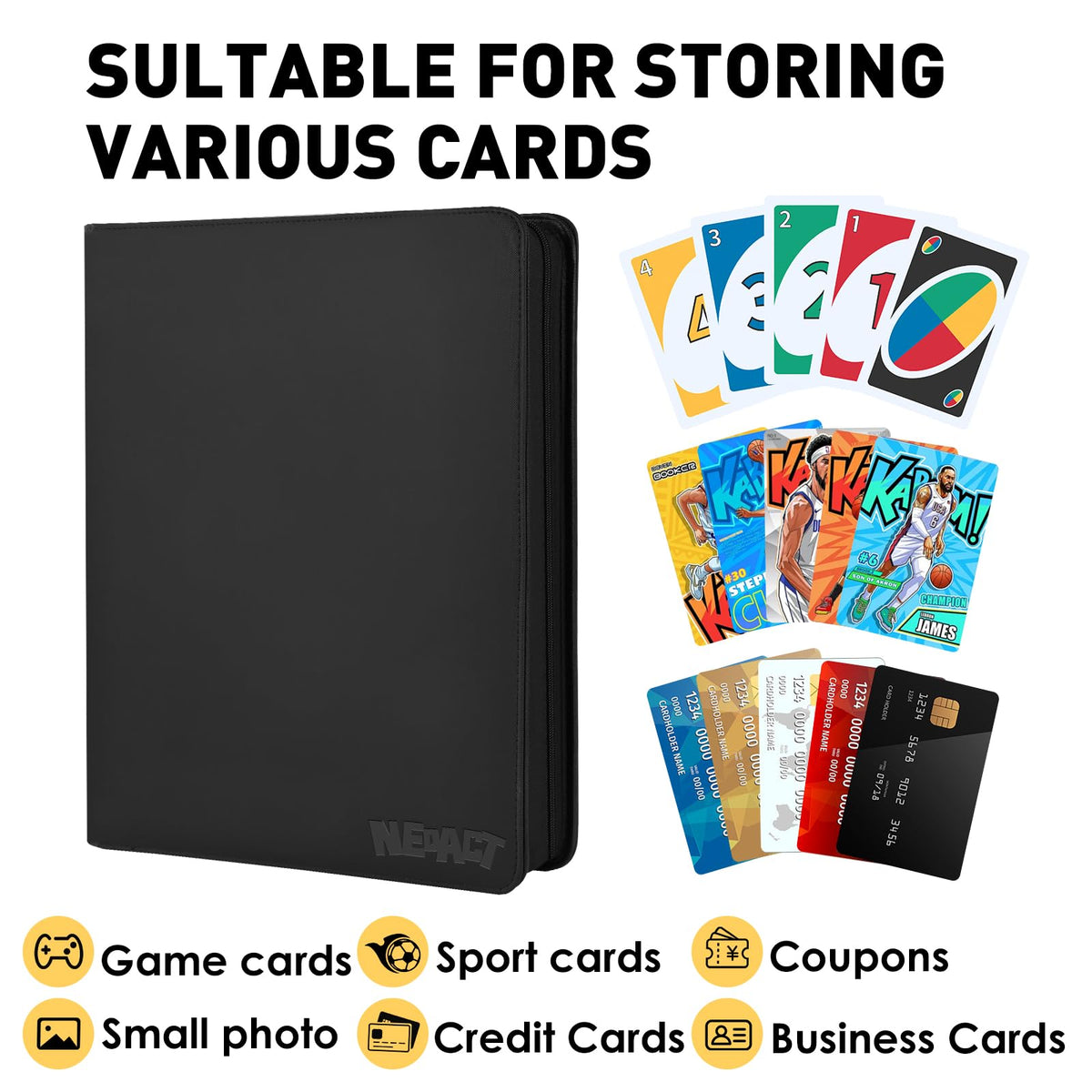 NEOACT binder presented as a gift-ready organizer for collectors