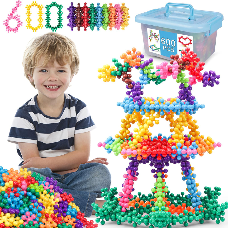 NEOACT 600-pcs building blocks pack ready for creative play and learning.