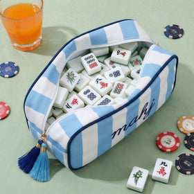 NeoDigix mahjong bag with secure zipper and tassel for easy access.
