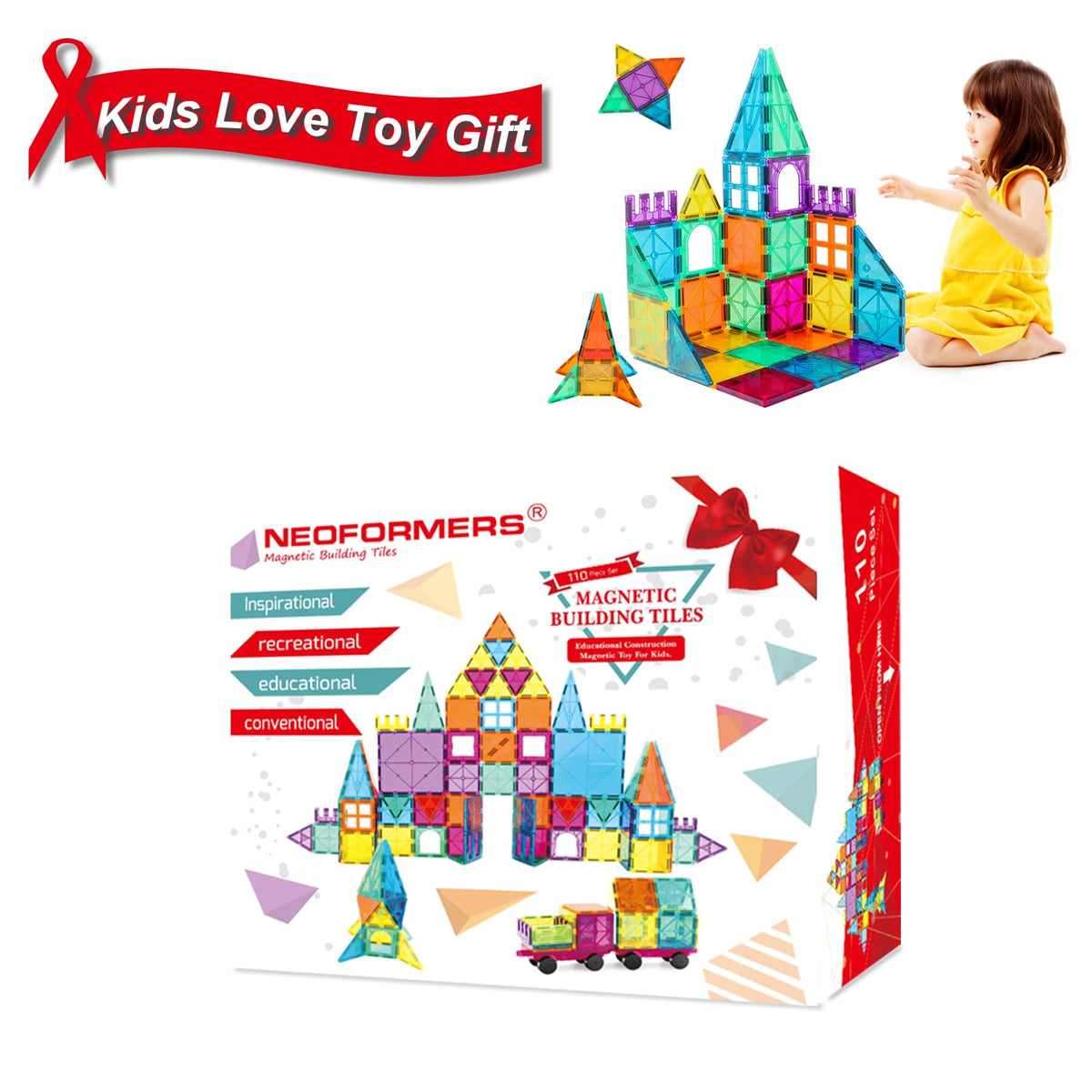 NEOFORMERS linked cars forming a movable train for cooperative play.
