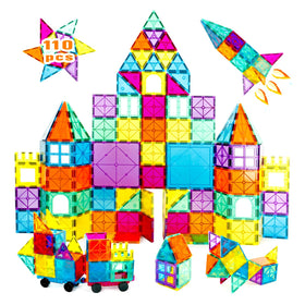 NEOFORMERS magnetic tiles car set, truck kit for imaginative play and learning.