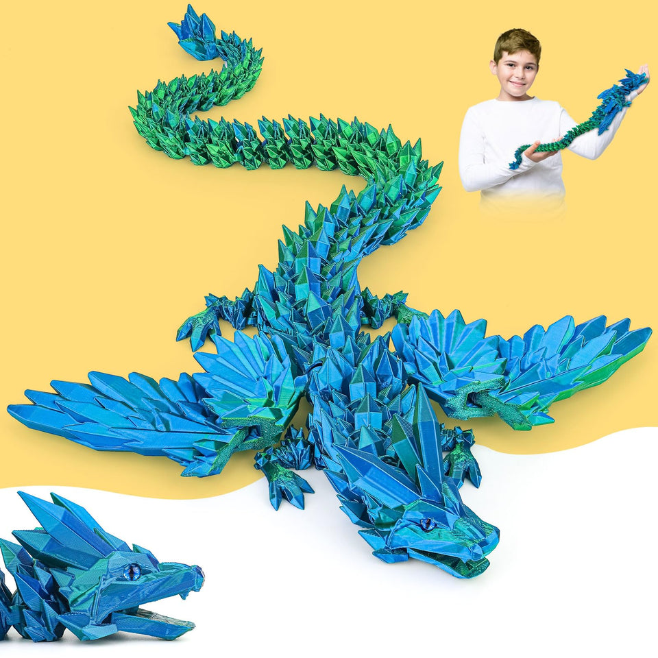 Nerbixy dragon 24-inch with wings enhances kids' desk decor and imagination