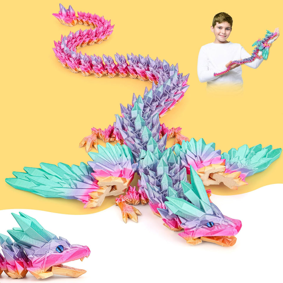 Nerbixy dragon eyes highlight charm, making the 24-inch statue a striking display piece.