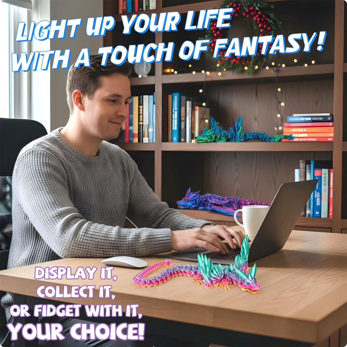 Nerbixy dragon eco-friendly PLA emphasizes safe, family-friendly material.
