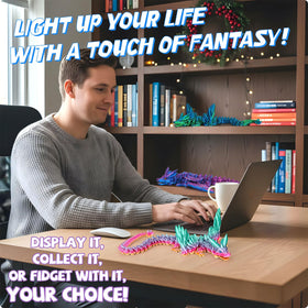 Nerbixy dragon flexible body supports varied poses and play